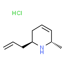 ChemSpider 2D Image | (2S,6S)-2-Allyl-6-methyl-1,2,3,6-tetrahydropyridine hydrochloride (1:1) | C9H16ClN