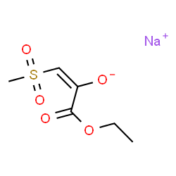 ChemSpider 2D Image | Sodium (1E)-3-ethoxy-1-(methylsulfonyl)-3-oxo-1-propen-2-olate | C6H9NaO5S