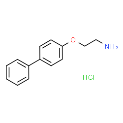 ChemSpider 2D Image | 2-(4-Biphenylyloxy)ethanamine hydrochloride (1:1) | C14H16ClNO