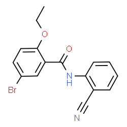 ChemSpider 2D Image | 5-Bromo-N-(2-cyanophenyl)-2-ethoxybenzamide | C16H13BrN2O2
