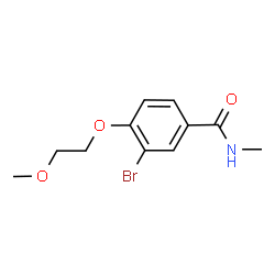 ChemSpider 2D Image | 3-Bromo-4-(2-methoxyethoxy)-N-methylbenzamide | C11H14BrNO3