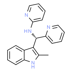 ChemSpider 2D Image | N-[(S)-(2-Methyl-1H-indol-3-yl)(2-pyridinyl)methyl]-2-pyridinamine | C20H18N4