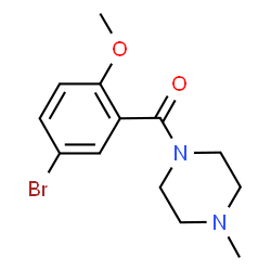 ChemSpider 2D Image | (5-Bromo-2-methoxyphenyl)(4-methyl-1-piperazinyl)methanone | C13H17BrN2O2