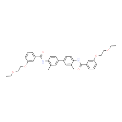 ChemSpider 2D Image | N,N'-(3,3'-Dimethyl-4,4'-biphenyldiyl)bis[3-(2-ethoxyethoxy)benzamide] | C36H40N2O6