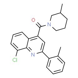 ChemSpider 2D Image | [8-Chloro-2-(2-methylphenyl)-4-quinolinyl](3-methyl-1-piperidinyl)methanone | C23H23ClN2O