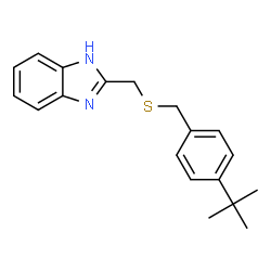 ChemSpider 2D Image | 2-{[(4-tert-Butylbenzyl)sulfanyl]methyl}-1H-benzimidazole | C19H22N2S