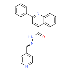 ChemSpider 2D Image | 2-Phenyl-N'-(4-pyridinylmethylene)-4-quinolinecarbohydrazide | C22H16N4O