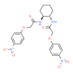 ChemSpider 2D Image | N,N'-(1S,2S)-1,2-Cyclohexanediylbis[2-(4-nitrophenoxy)acetamide] | C22H24N4O8