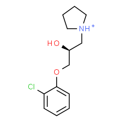 ChemSpider 2D Image | 1-[(2S)-3-(2-Chlorophenoxy)-2-hydroxypropyl]pyrrolidinium | C13H19ClNO2