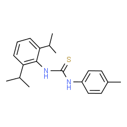 ChemSpider 2D Image | 1-(2,6-Diisopropylphenyl)-3-(4-methylphenyl)thiourea | C20H26N2S