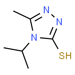 ChemSpider 2D Image | 5-methyl-4-(propan-2-yl)-4H-1,2,4-triazole-3-thiol | C6H11N3S