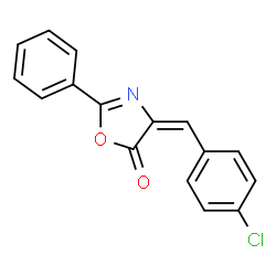 ChemSpider 2D Image | 4-(4-Chloro-benzylidene)-2-phenyl-4H-oxazol-5-one | C16H10ClNO2