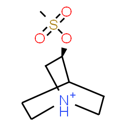 ChemSpider 2D Image | (3S)-3-[(Methylsulfonyl)oxy]-1-azoniabicyclo[2.2.2]octane | C8H16NO3S