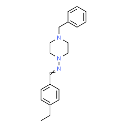 ChemSpider 2D Image | 4-Benzyl-N-(4-ethylbenzylidene)piperazin-1-amine | C20H25N3