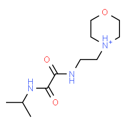 ChemSpider 2D Image | 4-(2-{[(Isopropylamino)(oxo)acetyl]amino}ethyl)morpholin-4-ium | C11H22N3O3