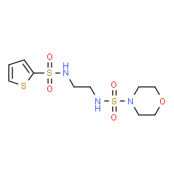 ChemSpider 2D Image | N-{2-[(2-Thienylsulfonyl)amino]ethyl}-4-morpholinesulfonamide | C10H17N3O5S3