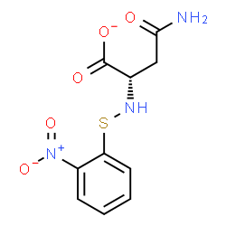 ChemSpider 2D Image | (2S)-4-Amino-2-{[(2-nitrophenyl)sulfanyl]amino}-4-oxobutanoate | C10H10N3O5S