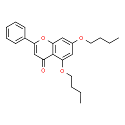 ChemSpider 2D Image | 5,7-Dibutoxy-2-phenyl-4H-chromen-4-one | C23H26O4