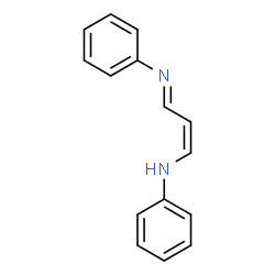 ChemSpider 2D Image | N-[(1Z,3E)-3-(Phenylimino)-1-propen-1-yl]aniline | C15H14N2