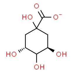 ChemSpider 2D Image | (3R,5R)-1,3,4,5-Tetrahydroxycyclohexanecarboxylate | C7H11O6