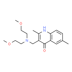 ChemSpider 2D Image | 3-{[bis(2-methoxyethyl)amino]methyl}-2,6-dimethylquinolin-4-ol | C18H26N2O3