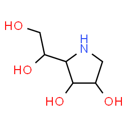 ChemSpider 2D Image | 2-(1,2-Dihydroxyethyl)-3,4-pyrrolidinediol | C6H13NO4