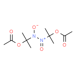 ChemSpider 2D Image | 1,2-Bis(2-acetoxy-2-propanyl)-2-oxodiazan-2-iumolate | C10H18N2O6