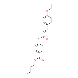 ChemSpider 2D Image | Butyl 4-{[(2E)-3-(4-ethoxyphenyl)-2-propenoyl]amino}benzoate | C22H25NO4