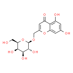 ChemSpider 2D Image | (5,7-Dihydroxy-4-oxo-4H-chromen-2-yl)methyl beta-D-galactopyranoside | C16H18O10