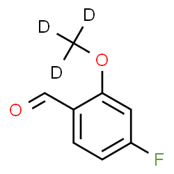 ChemSpider 2D Image | 4-Fluoro-2-[(~2~H_3_)methyloxy]benzaldehyde | C8H4D3FO2