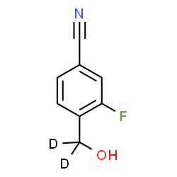 ChemSpider 2D Image | 3-Fluoro-4-[hydroxy(~2~H_2_)methyl]benzonitrile | C8H4D2FNO