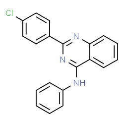 ChemSpider 2D Image | 2-(4-Chlorophenyl)-N-phenyl-4-quinazolinamine | C20H14ClN3