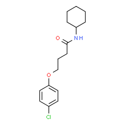 ChemSpider 2D Image | 4-(4-Chlorophenoxy)-N-cyclohexylbutanamide | C16H22ClNO2
