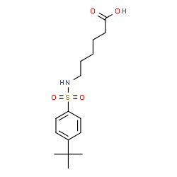 ChemSpider 2D Image | 6-{[(4-tert-Butylphenyl)sulfonyl]amino}hexanoic acid | C16H25NO4S