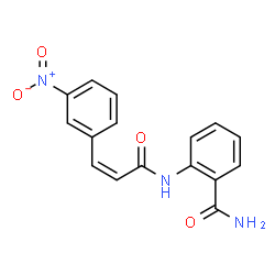 ChemSpider 2D Image | 2-{[(2Z)-3-(3-Nitrophenyl)-2-propenoyl]amino}benzamide | C16H13N3O4