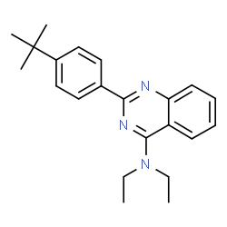 ChemSpider 2D Image | 2-(4-tert-Butylphenyl)-N,N-diethylquinazolin-4-amine | C22H27N3