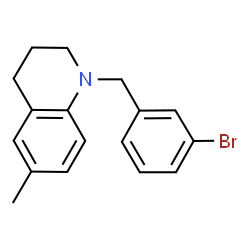 ChemSpider 2D Image | 1-(3-Bromobenzyl)-6-methyl-1,2,3,4-tetrahydroquinoline | C17H18BrN