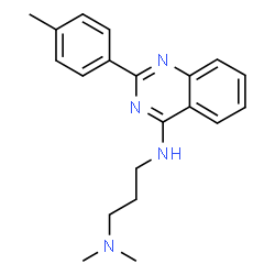 ChemSpider 2D Image | N,N-Dimethyl-N'-[2-(4-methylphenyl)-4-quinazolinyl]-1,3-propanediamine | C20H24N4