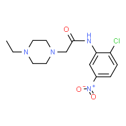ChemSpider 2D Image | N-(2-Chloro-5-nitrophenyl)-2-(4-ethyl-1-piperazinyl)acetamide | C14H19ClN4O3