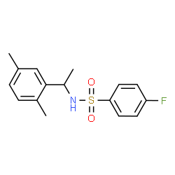 ChemSpider 2D Image | N-[1-(2,5-Dimethylphenyl)ethyl]-4-fluorobenzenesulfonamide | C16H18FNO2S