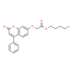ChemSpider 2D Image | Pentyl [(2-oxo-4-phenyl-2H-chromen-7-yl)oxy]acetate | C22H22O5