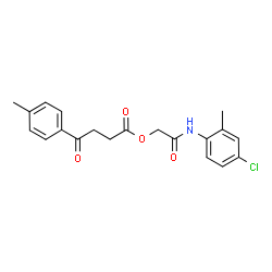 ChemSpider 2D Image | 2-[(4-Chloro-2-methylphenyl)amino]-2-oxoethyl 4-(4-methylphenyl)-4-oxobutanoate | C20H20ClNO4