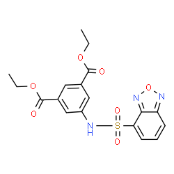 ChemSpider 2D Image | Diethyl 5-[(2,1,3-benzoxadiazol-4-ylsulfonyl)amino]isophthalate | C18H17N3O7S
