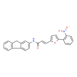 ChemSpider 2D Image | (2E)-N-(9H-Fluoren-2-yl)-3-[5-(2-nitrophenyl)-2-furyl]acrylamide | C26H18N2O4