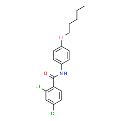 ChemSpider 2D Image | 2,4-Dichloro-N-[4-(pentyloxy)phenyl]benzamide | C18H19Cl2NO2