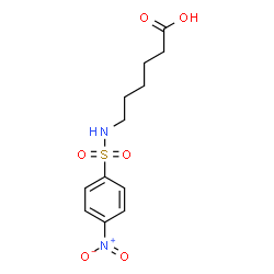 ChemSpider 2D Image | 6-{[(4-Nitrophenyl)sulfonyl]amino}hexanoic acid | C12H16N2O6S