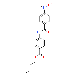 ChemSpider 2D Image | Butyl 4-[(4-nitrobenzoyl)amino]benzoate | C18H18N2O5