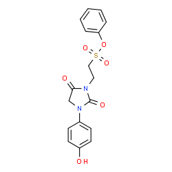 ChemSpider 2D Image | Phenyl 2-[3-(4-hydroxyphenyl)-2,5-dioxo-1-imidazolidinyl]ethanesulfonate | C17H16N2O6S
