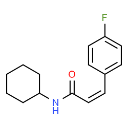 ChemSpider 2D Image | (2Z)-N-Cyclohexyl-3-(4-fluorophenyl)acrylamide | C15H18FNO