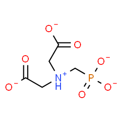 ChemSpider 2D Image | 2,2'-[(Phosphonatomethyl)ammonio]diacetate | C5H7NO7P